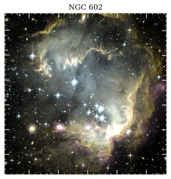 NGC 602 purple / orange / blue