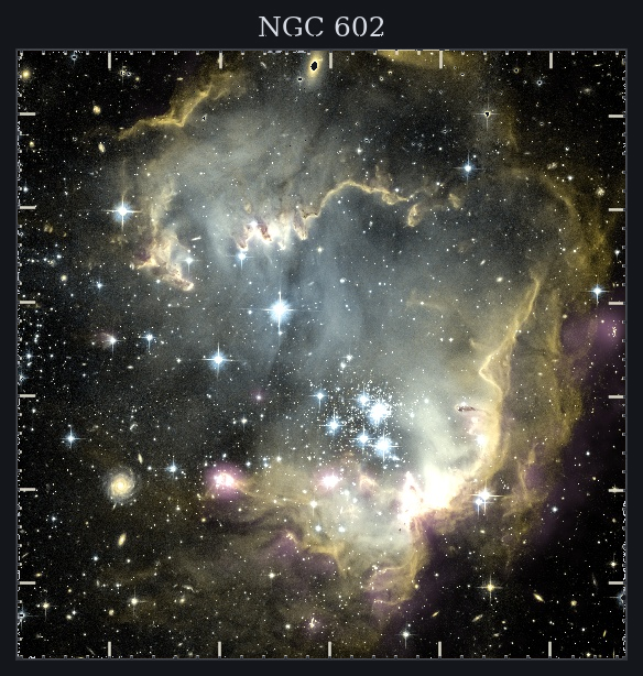 NGC 602 purple / orange / blue (dark chrome)